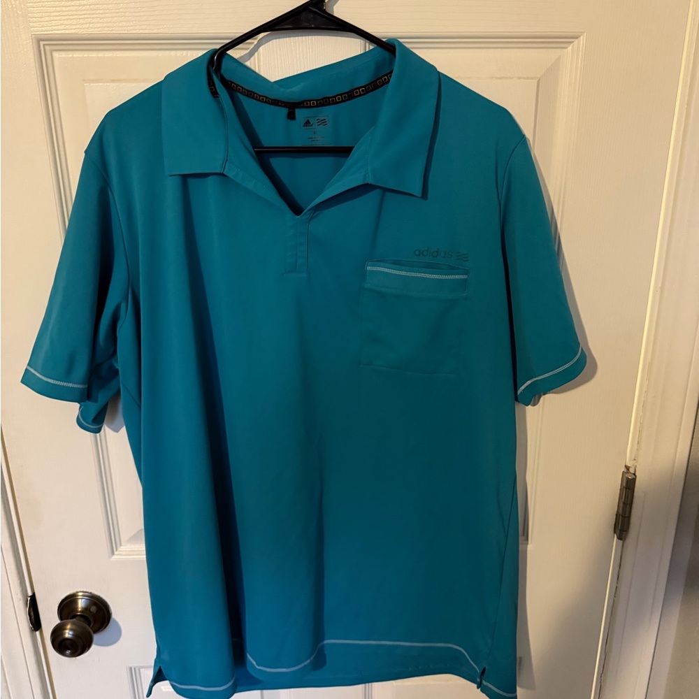 Adidas Men's Teal Polo Shirt